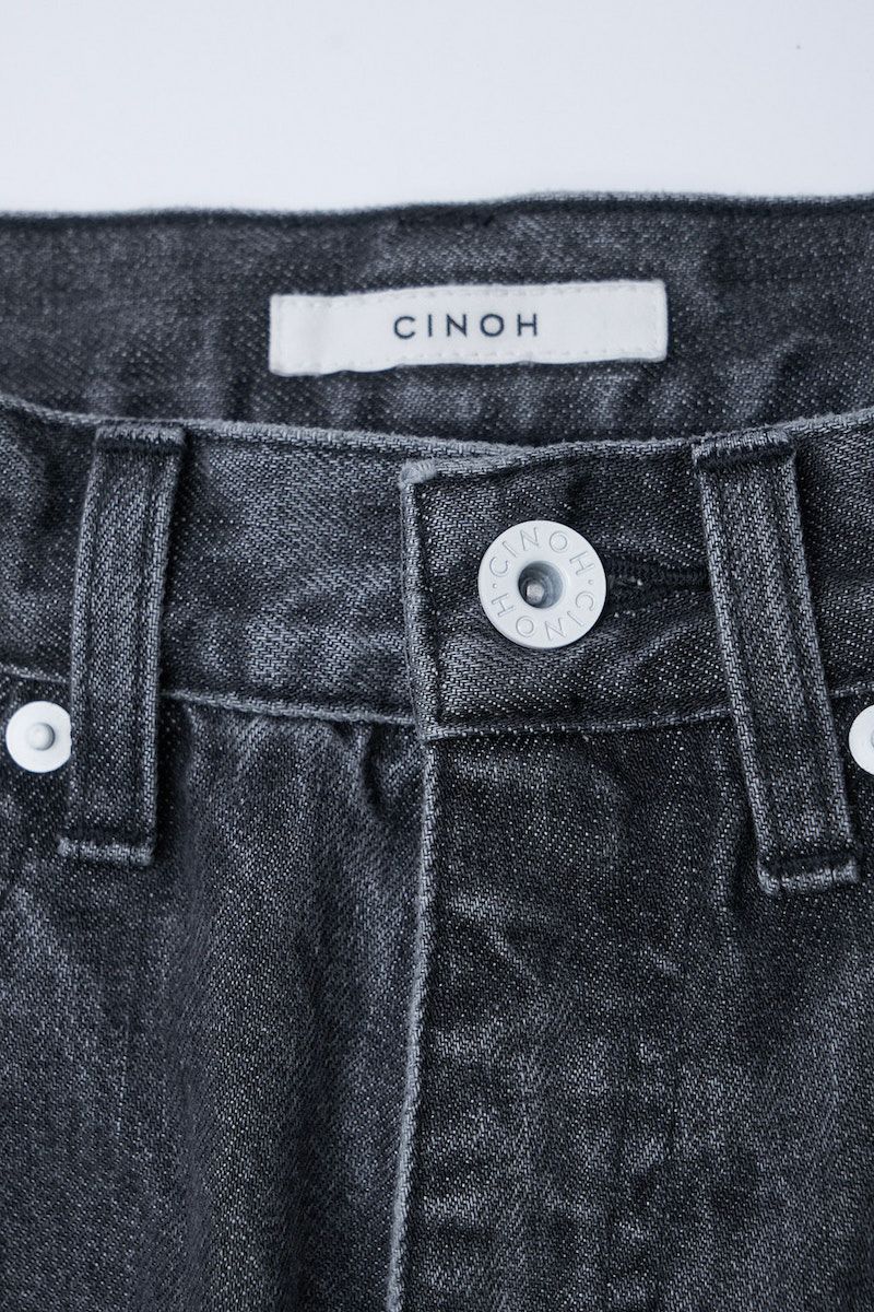 デニムワイドテーパードパンツ[グレー] | CINOH
