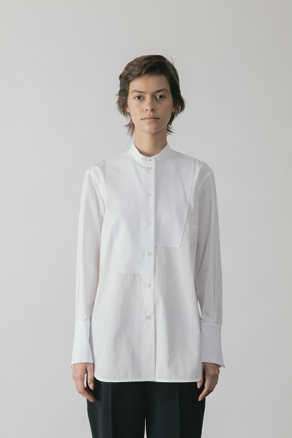 ASYMMETRIC BOSOM SHIRT | CINOH