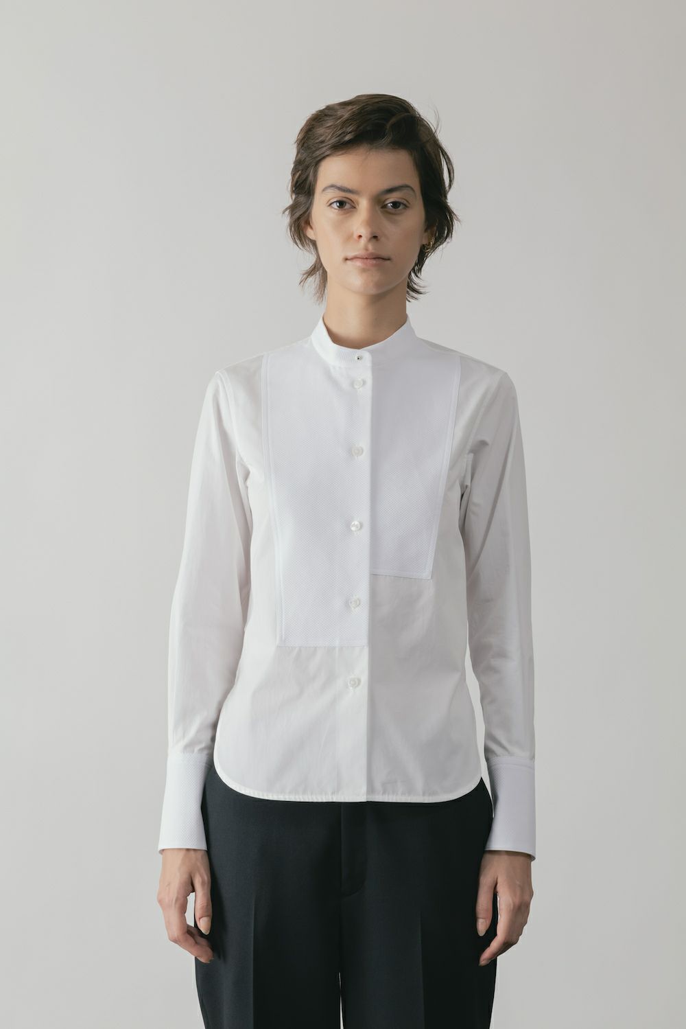 ASYMMETRIC BOSOM SHIRT | CINOH