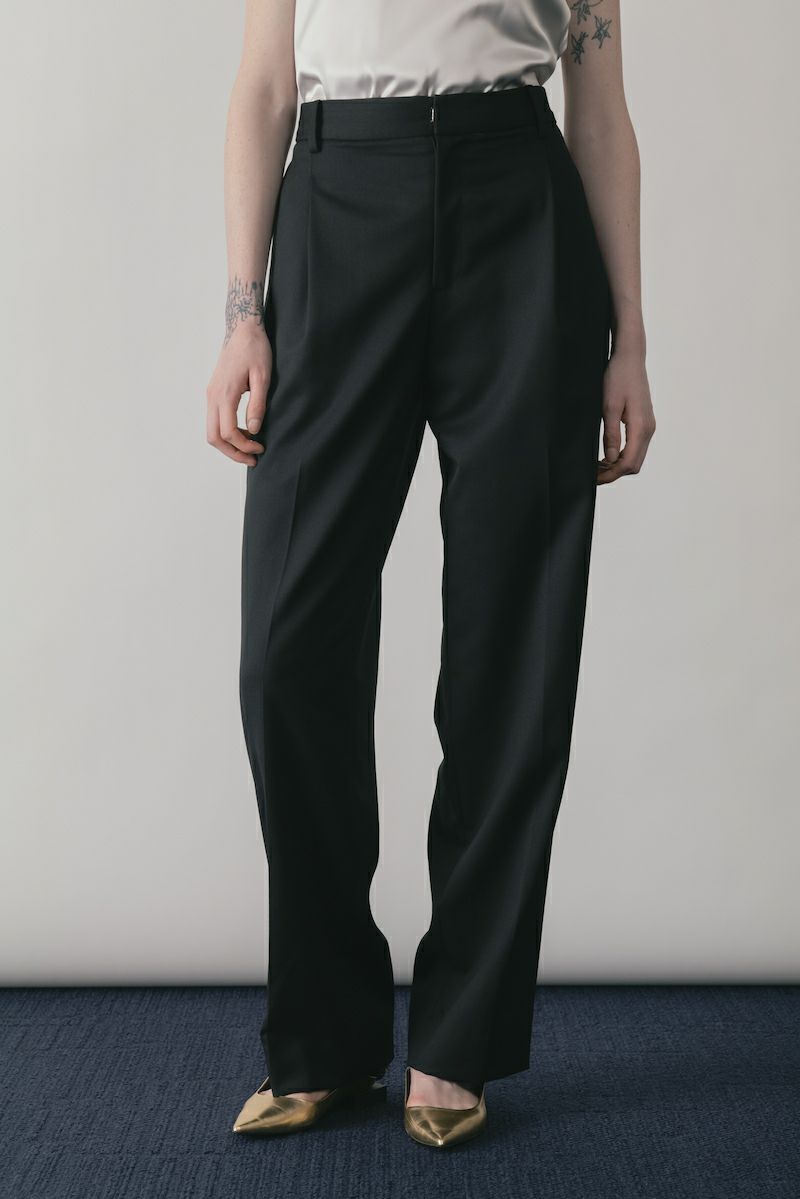 値下げ】C．E THURMBNAL WIDE CHINOS チノパン ブラック サイズ：L (EC 