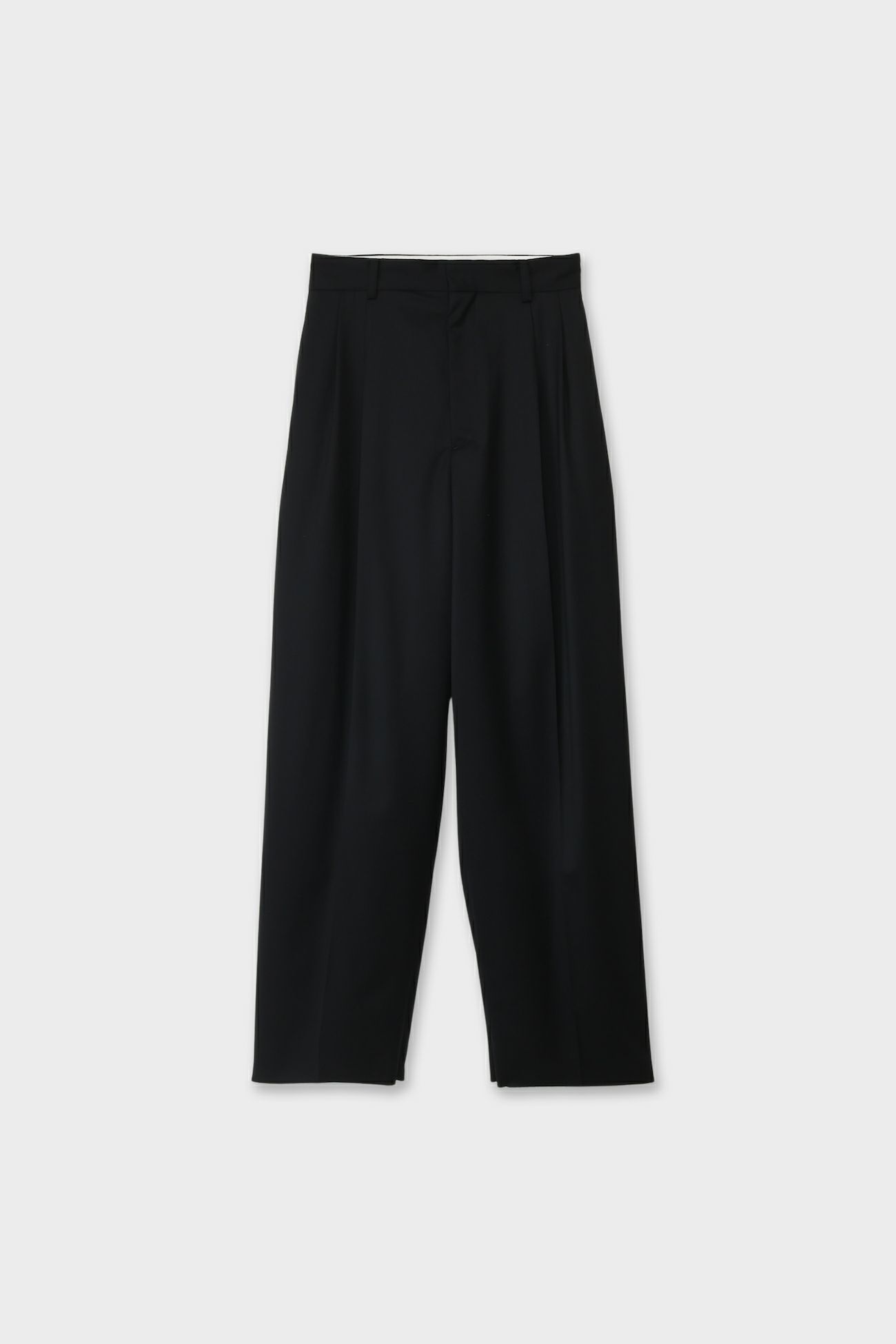サマーウールツータックパンツ[BLACK] | CINOH