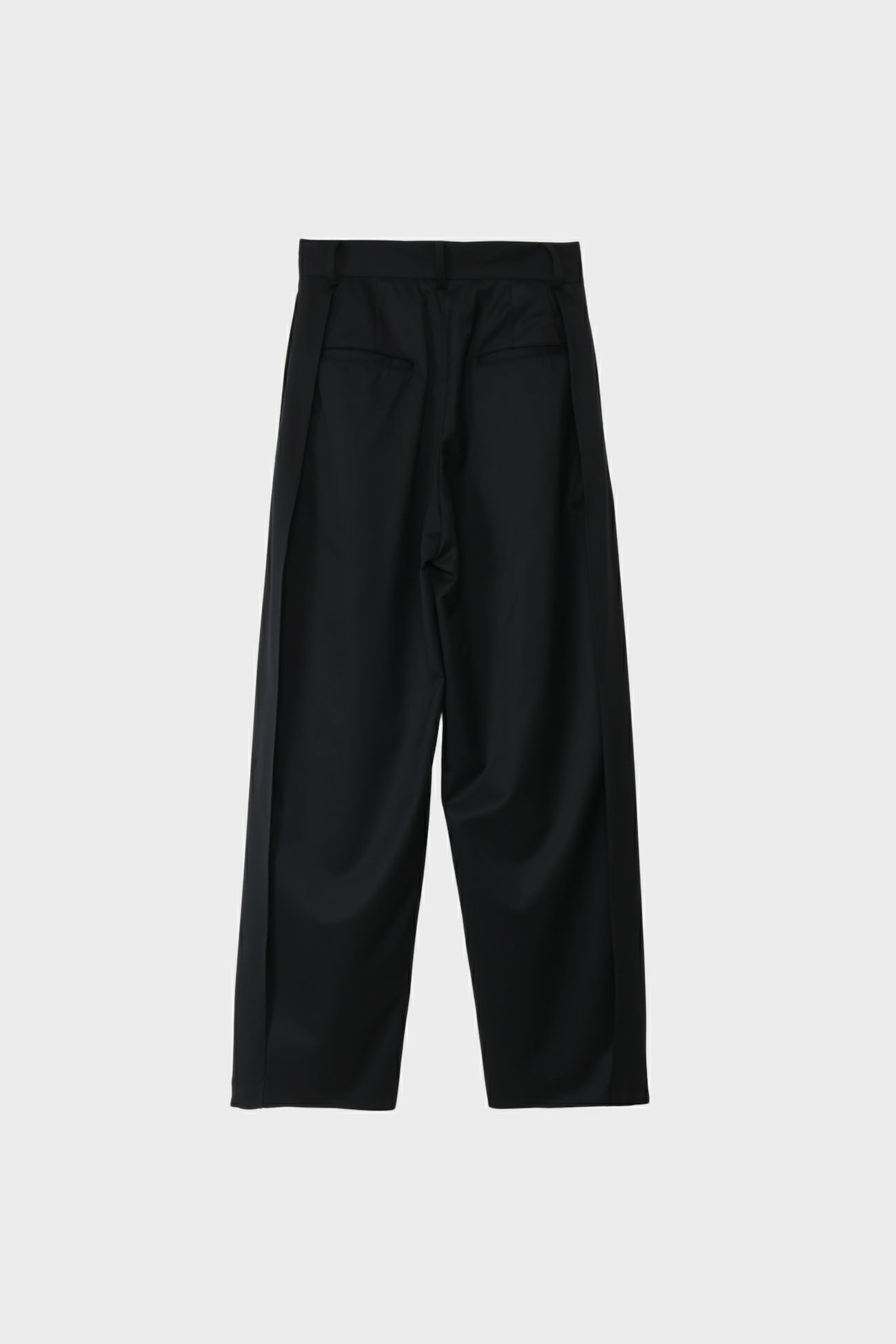 サマーウールツータックパンツ[BLACK] | CINOH