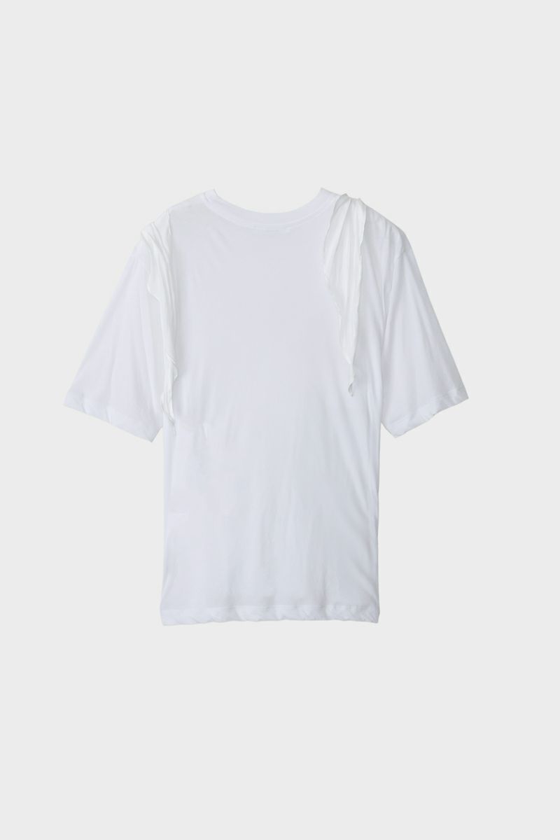 SHEFレイヤードTシャツ[WHITE/WHITE] | CINOH