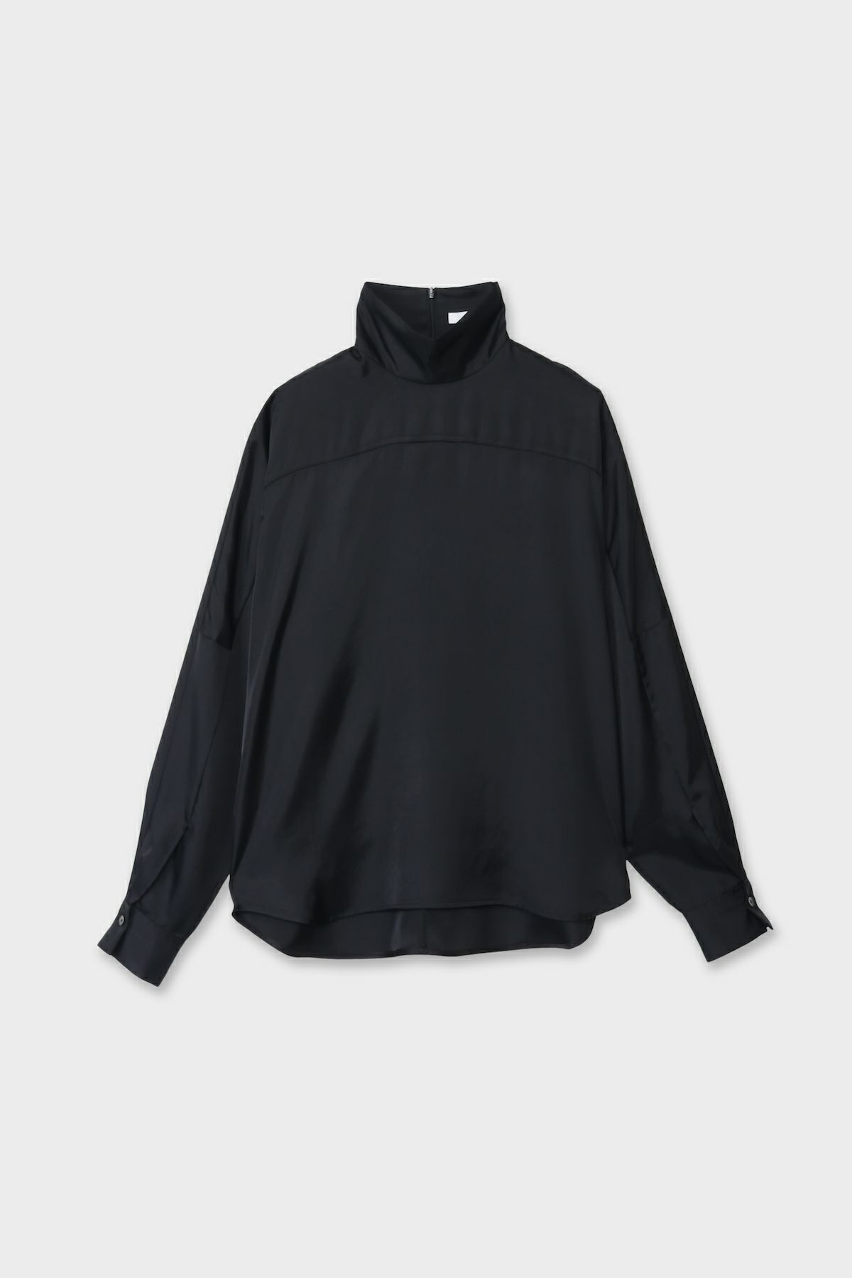 サテンハイネックブラウス[BLACK] | CINOH