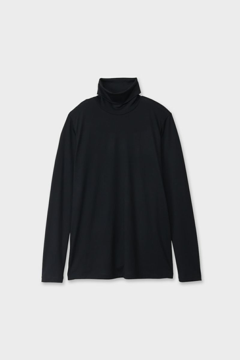 CINOH チノ COSMORAMA BASIC T-SHIRT ブラック36黒 CINOH(チノ)｜SUPIMA コットン バック ギャザー シャツ/ブラック