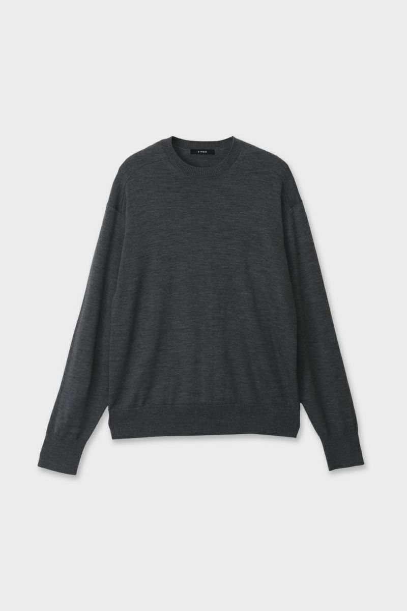 CINOH チノ COSMORAMA BASIC T-SHIRT ブラック36黒 CINOH(チノ)｜SUPIMA コットン バック ギャザー シャツ/ブラック